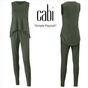 CAbi Simple Playsuit in Olive Green